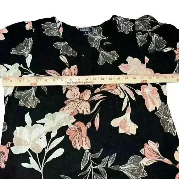 Nicole Miller Original Sz. M Linen Blend Floral Dress Business Casual Party - Picture 14 of 16